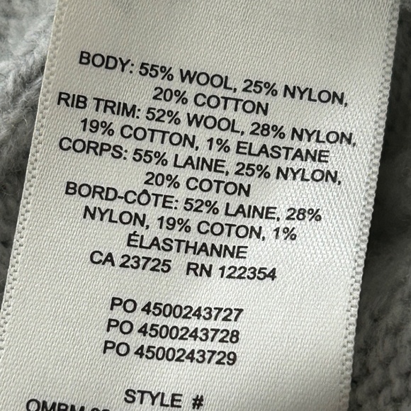 ARITZIA SUNDAY BEST GRAY WOOL BLEND GRAY CABLE  POLO SWEATER WOMENS XS - Picture 6 of 9